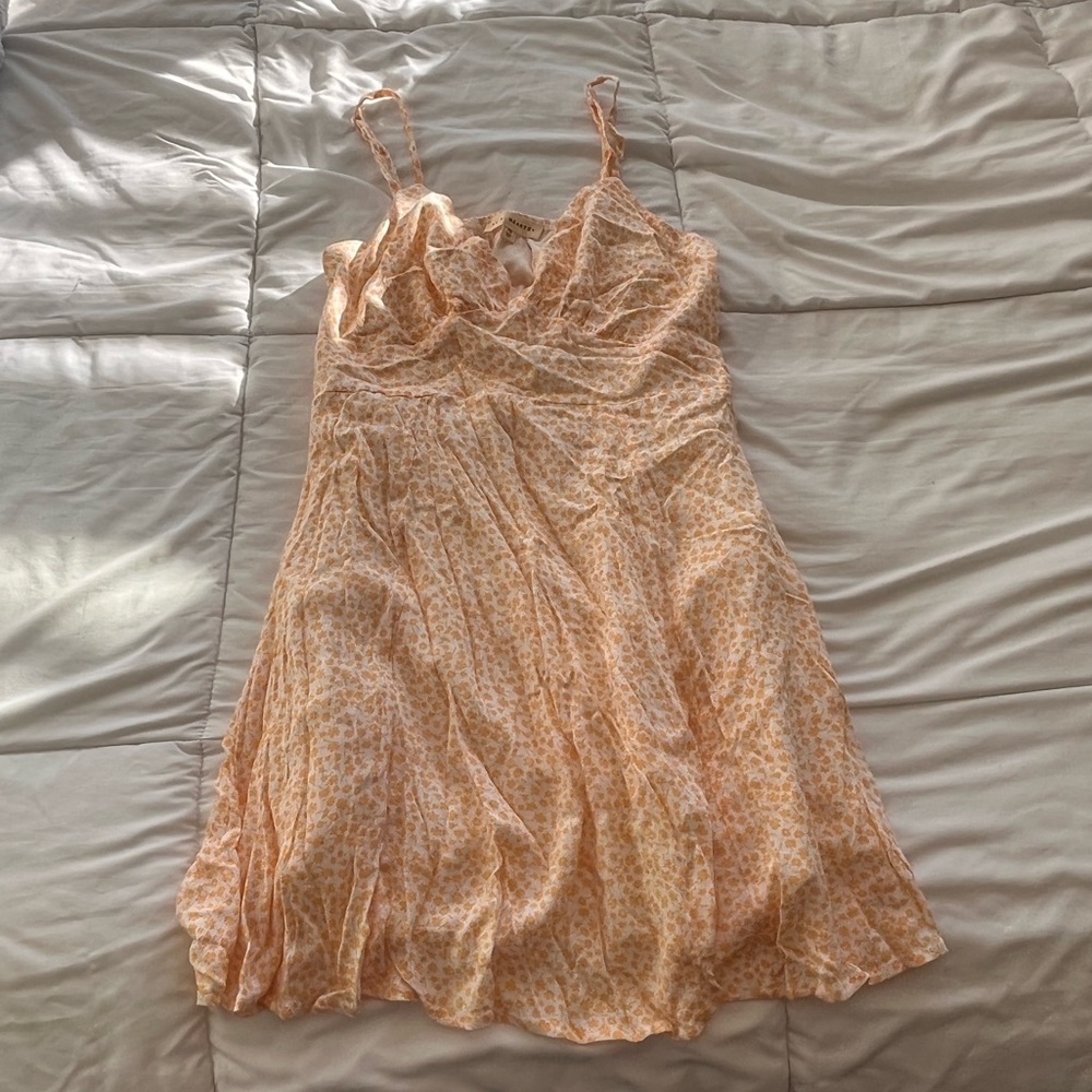 LA HEARTS size xs dress, yellow and white, worn once
